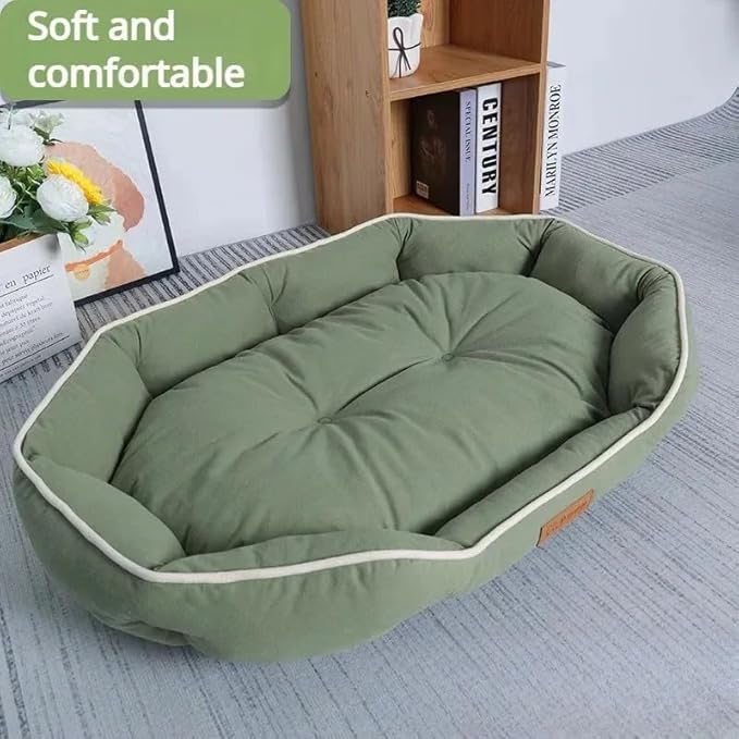 Winter Dog Sofa Big Bed Pets Dogs Accessories Small Breeds Accessory Bedding Pet Supplies Cushions Mat Bad Blanket Cushion (Gray,XL 90x60cm)