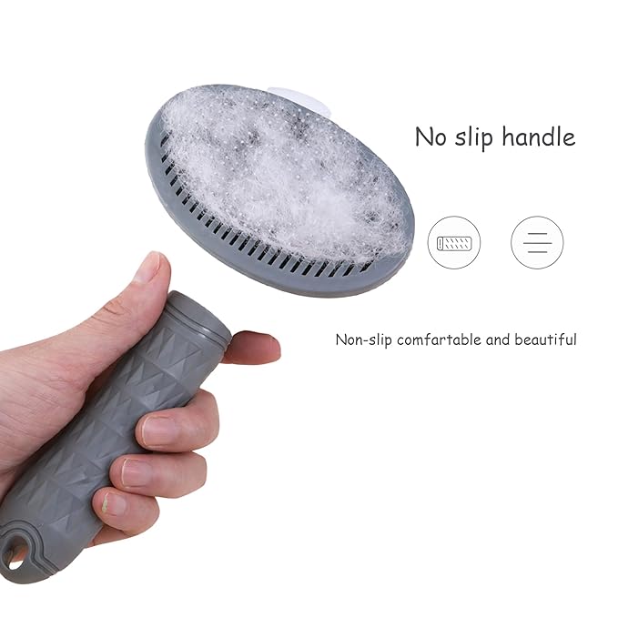 Cat Brush for Shedding, Self Cleaning Slicker Brush for Long Haired Cats, Deshedding Grooming Tool for Indoor Cats with Easy Release Button System