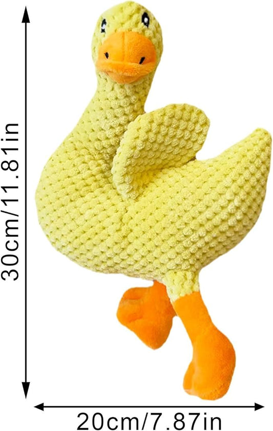 Dog Chew Toys - Chew Toys for Aggressive Chewers, Plush Duck Pet Supplies, Squeaky Calming Plush Stuffed Animals, Dog Teething Game with Squeaker for Puppy Small Medium Large Breed Home Travel