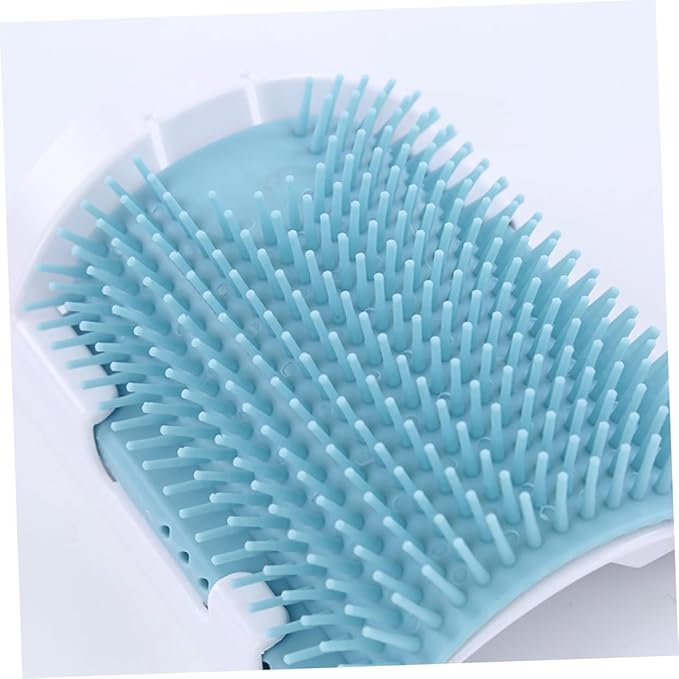 HEMOTON Cat Massage Self Grooming Brush with Rubber Bristles Light Mounted Handheld Cat Supplies for Self Cleaning Shedding Relief Relaxation