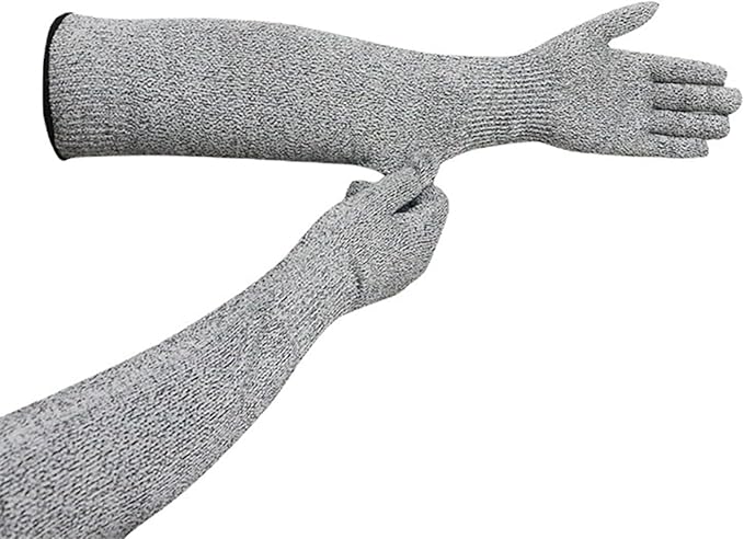 Cat Grooming Gloves & Arm Sleeves, 2pcs Bite & Scratch Resistant, Pet Handling Sleeves for Cat Nail Trimming, Anti-Scratch Protection Ultra-Flexible Grooming Gloves