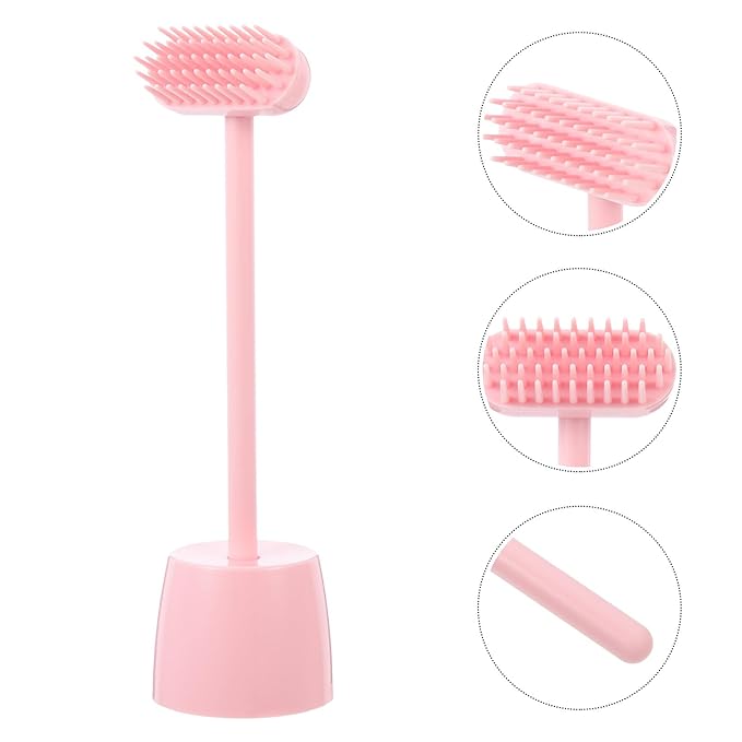 HOMSFOU Cat Hair Grooming Brush for Cats and Dogs Massage and Scratch Brush Soft Bristles Compact Blush Deshedding Tool for Pet Hair Removal and Itch Relief