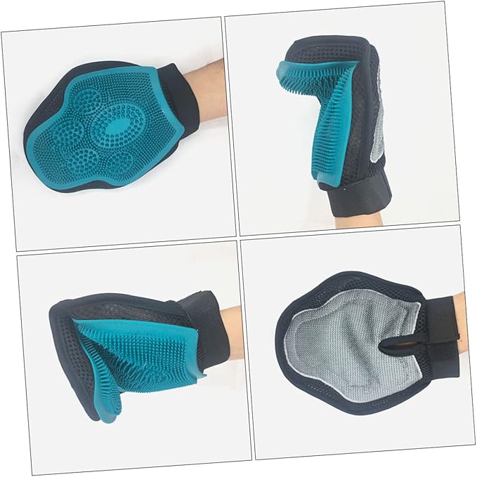 Pet Grooming Gloves Double Sided Brush for Cats and Dogs Comfortable Massage Glove for Removal and Grooming for Bathing and Everyday Use