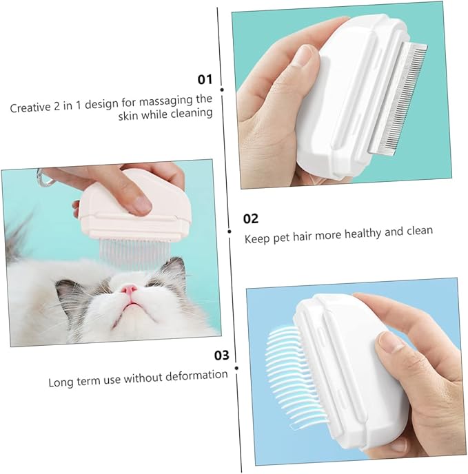 Garneck Pet Hair Removal Comb Cat Brush for Shedding Dog Comb Pet Massage Brush Cat Grooming Tool