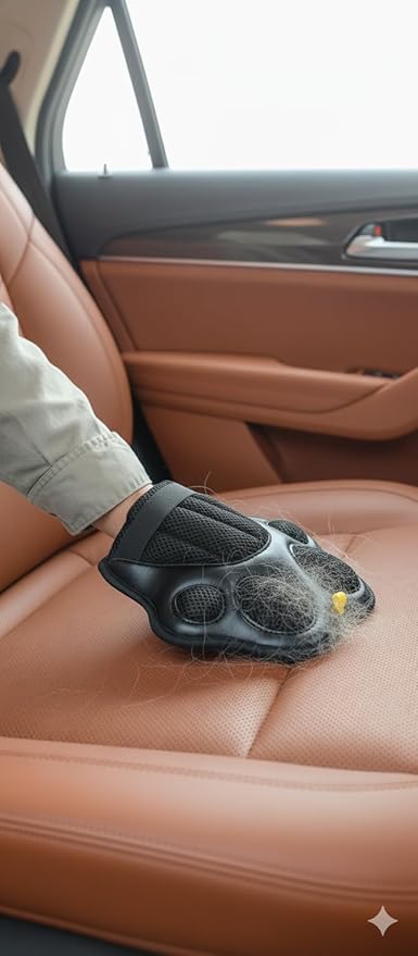 Pet Hair Remover Glove – Reusable Dog and Cat Grooming Glove, Pet Hair Removal Brush for Furniture, Clothes, Carpet, Car Seats – Washable and Eco-Friendly Grooming Supplies