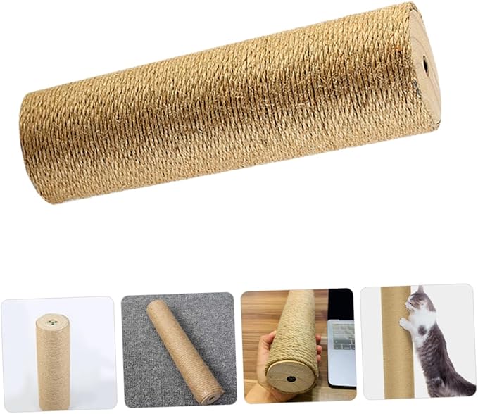 POPETPOP Cat Scratching Post with Jute Rope Durable Sturdy Design for Indoor Cats Height Diameter for Healthy Claw Maintenance and Furniture Protection