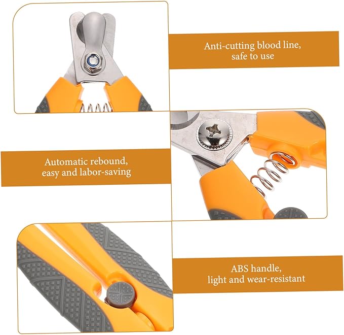 Milisten Portable Pet Nail Clipper for Dogs and Cats Ergonomic to Use Safe Nail Trimmer for Animals Convenient Daily Grooming