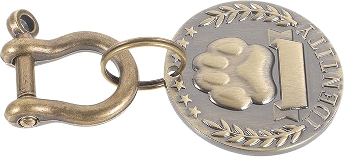 Healifty Pet Id Tag Round Metal Pendant with Engraved Name DIY Anti-Lost Dog and Cat Collar Tag Kitten Puppy for Pet Supplies