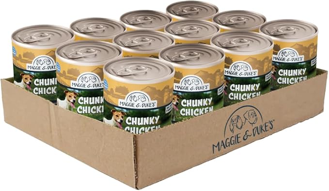CountryMax Maggie & Duke's Tender Bites in Gravy Canned Dog Food, 14 oz Cans – Premium Wet Food for Dogs, High Protein, Grain-Free, Natural Ingredients (24 Pack, Chunky Chicken)