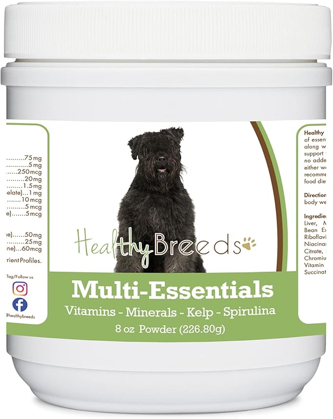 Healthy Breeds Bouvier des Flandres Multi-Essentials Powder for Dogs - an Ideal Supplement of Vitamins, Minerals & Antioxidants for Your Dog - 8 oz