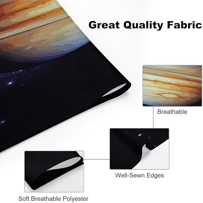 Dog Bandana Spring Pet Scarf Adjustable Triangle Planet Jupiter Printing Dog Bib Washable Polyester Puppy Bandana for Small Medium Large Dogs Cat Birthday Party Supplies