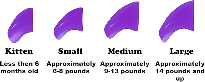 Soft Nail Caps 60 Packs for Cats - Purple Small