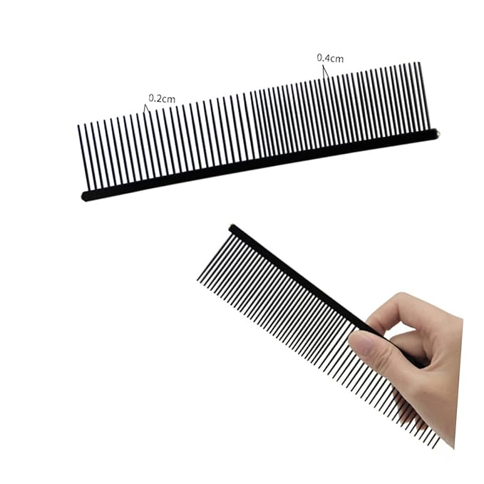 KESYOO Pet Grooming Comb Stainless Steel Pet Combs Round Head for Small Large