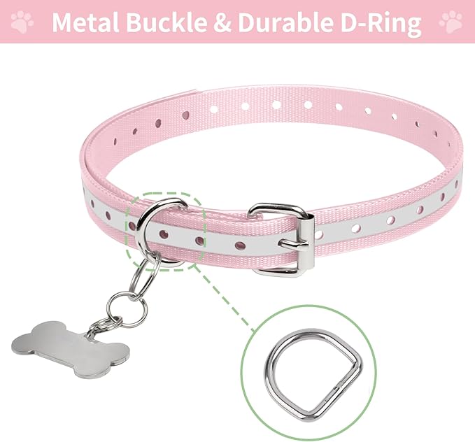 Modern Stylish 3/4" E Collar Replacement Strap with Quick Release, Replacement Shock Collar Strap, Adjustable for Small to Large Dogs, Replacement for Shock Collar Ecollar Strap, Green