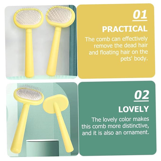 BESPORTBLE Handle Cat Grooming Comb Loose Hair Remover and Pet Massage Tool for Cats and Dogs for Detangling and Relaxing Pets