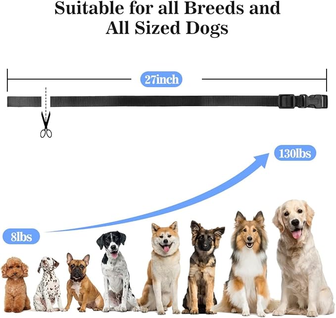 PetJoy Vibrating Dog Collar with Remote – No Shock Training Collar for 3 Dogs - Beep & Vibration 3300ft Range, Waterproof for Small to Large Dogs (5-120 lbs)
