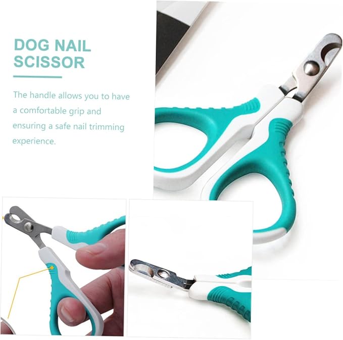 BESPORTBLE Pet Nail Clipper for Cats and Dogs Stainless Steel Grooming Tool Comfortable Grip Lightweight and Portable Nail Trimmer for All Breeds Sky-