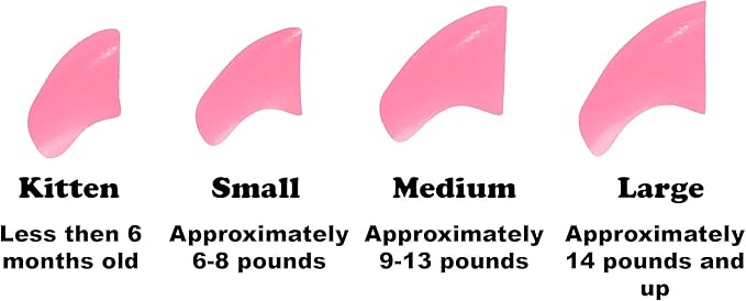 Soft Nail Caps 60 Packs for Cats - Soft Pink Large