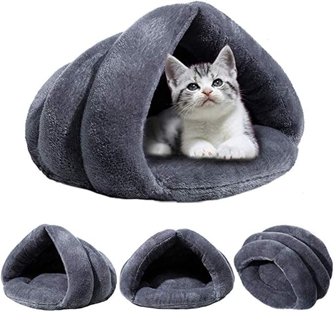 Pet Tent Cave Bed for Small Medium Puppies Kitty Dogs Cats Pets Sleeping Bag Thick Fleece Warm Soft Dog Cuddler Burrow House Hole Igloo Nest Cozy Bed for Cat Puppy