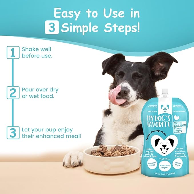 My Dog's Favorite Organic Dog Food Topper Bundle - Omega-3 Probiotics & Turmeric for Digestion & Immunity Support - High-Protein Meal Enhancer for Picky Eaters - Healthy Dry Food Topping