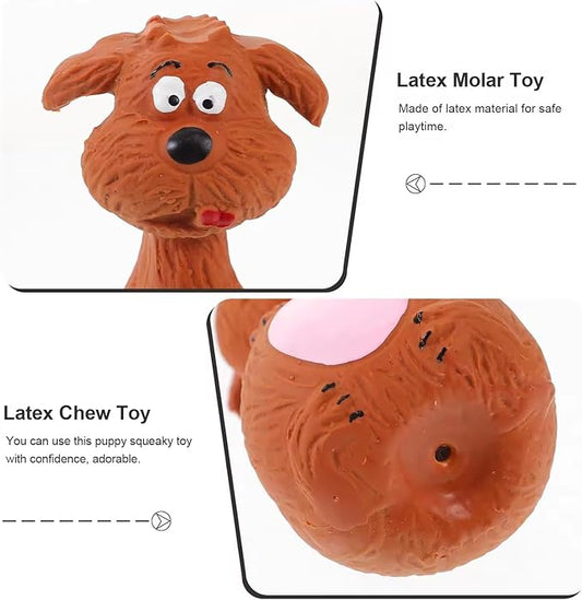 4pcs Cute Latex Dog Chew Toys with Sound, Interactive Biting Toys for Dental Health, Puppy Teething Pet Supplies Multicolor