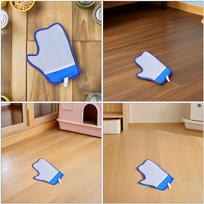 2pcs Pet Hair Remover Glove: Electrostatic Pet Hair Removal Gloves for Dogs Cats Kittens - Double-Sided Grooming Mitt for Furniture Bed Sheets Car Seat