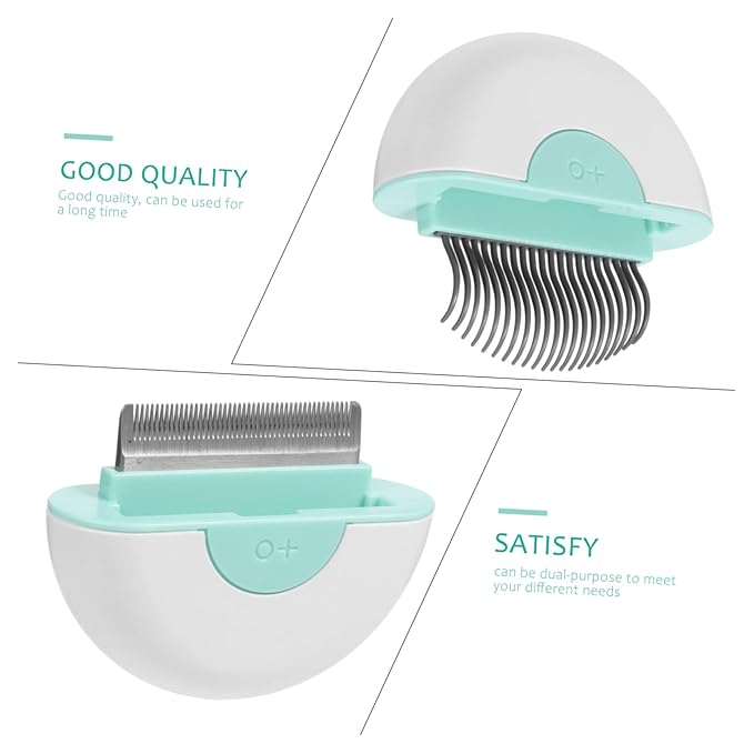 Pet Cat Hair Brush Rake Grooming Massage Comb for Shedding Soft Cat Cleaning Tool with Non Slip Handle for Long Haired Cats
