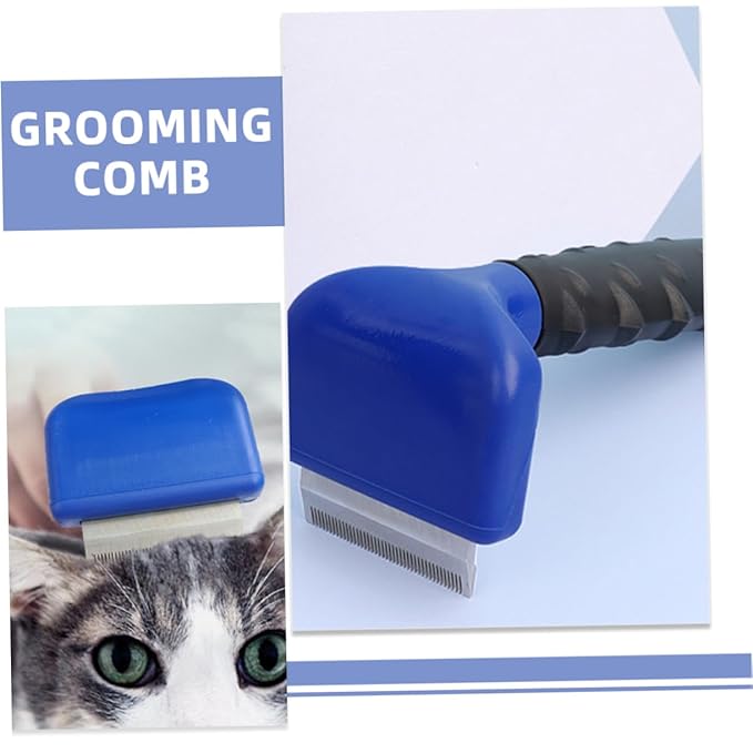 Happyyami Ergonomic Handle Dog Grooming Comb Cat Brush for Shedding Hair Dog Brush Deshedding Tool