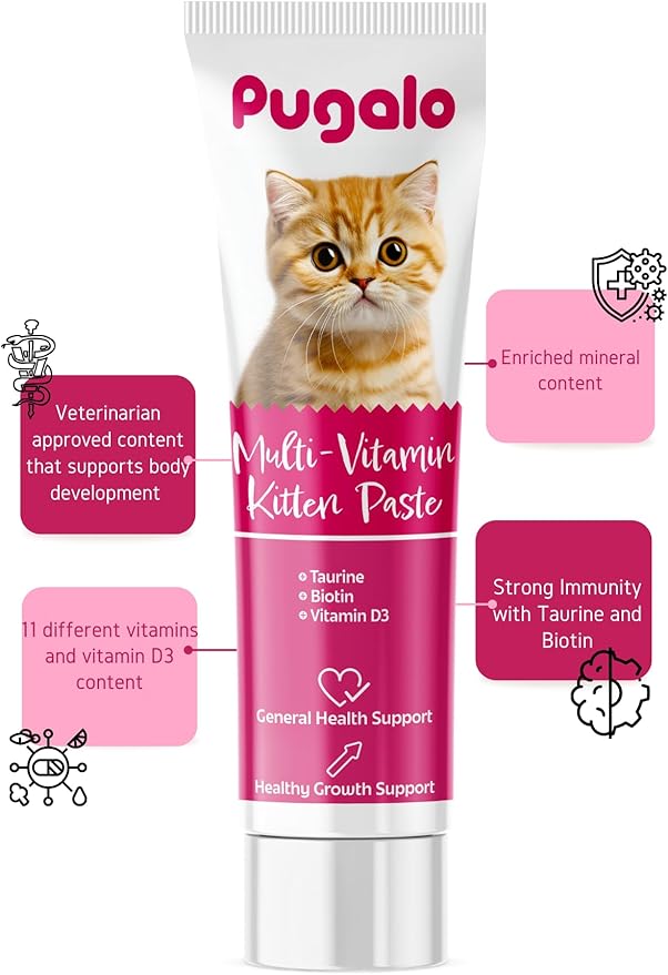 Cat Multi Vitamin, Multivitamin for Cats, Lickable Multivitamin 100ml 3,5oz (Kitten)
