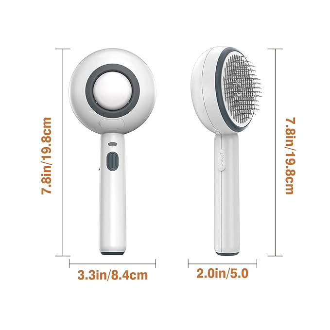 Cat Steam Brush, 3 in 1 Comb for Shedding, One-Click Hair Removal Brush with Steam, 2025 New Spray Pet Grooming Brushes for Dogs and Cats, Self Cleaning, IPX7 Waterproof (Pink)