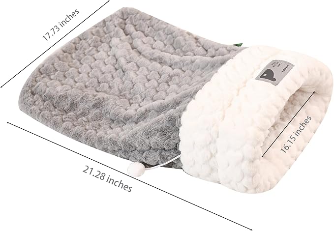 Cat Sleeping Bag for Indoor, 2025 New Cat Winter Cozy Plush Cave Bed, Self-Warming Pet Bed Cave for Indoor Kittens Puppies (Blue)