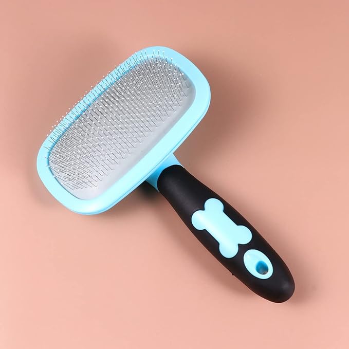 Happyyami Ergonomic Pet Hair Comb Massager Dog Cat Grooming Tool for Easy Hair Removal