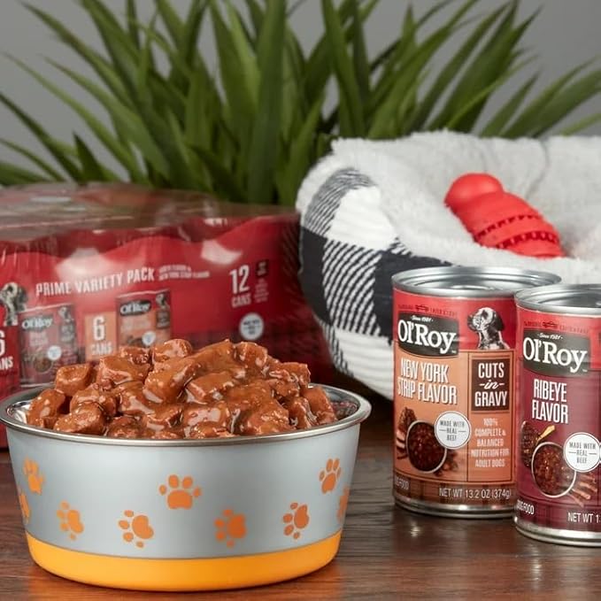 Generic Ol' Roy Cuts in Gravy Wet Dog Food: Delicious Nutrition for Happy, Healthy Dogs | Complete & Balanced Formula with Real Beef | Ribeye & New York Strip Flavors (Steak)