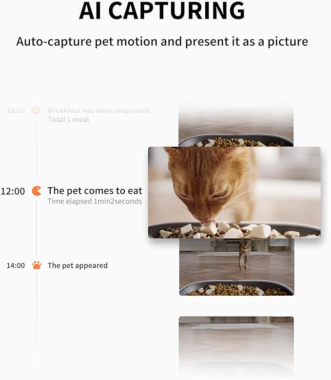 PETKIT Automatic Cat Feeder with Camera,1080P HD Video and Night Vision,Double Hopper Pet Feeder for Cats and Dogs with 2-Way Audio, Wireless Pump Cat Water Fountain