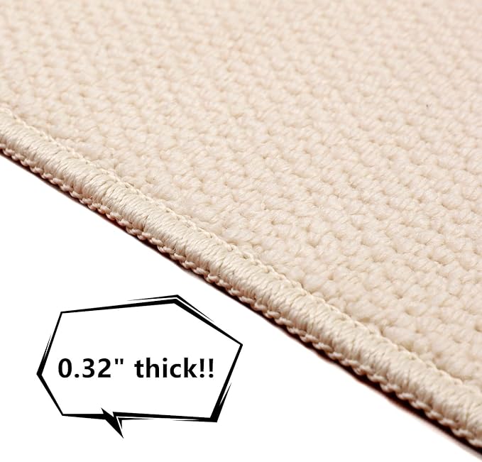 SHENGOCASE Thickened Cat Wall Corner Climbing Carpet, Cat Wall Furniture, Wall Corner Scratcher, Scratching Post (Cream-White)