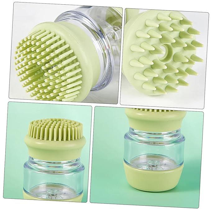 SUPVOX Pet Shower Brush Silicone Scrubber Bristles for Dogs Cats Massaging Bathing Tool for Easy Grooming Removes Loose Hair for Home Use