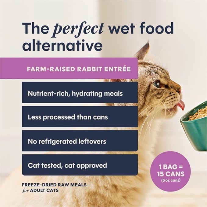 Instinct FreshDried Pates, Freeze Dried Cat Food, Grain Free - Rabbit Entrée, 13 oz. Bag
