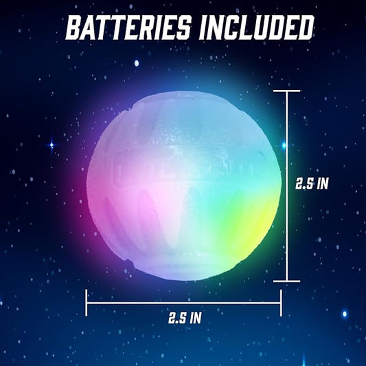 LED Light Up Dog Ball - Bounce-Activated Light Up Dog Ball with Replaceable Batteries, Color Changing LED, for All Breeds