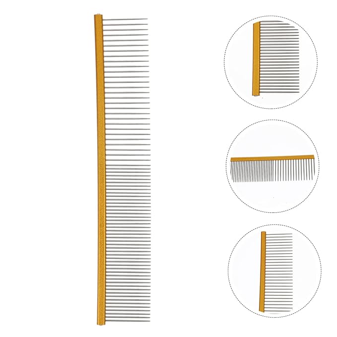 Toyvian Grooming Comb for Cats and Dogs Portable Pet Hair Comb for Easy Knot Removal Rounded Needles for Gentle Grooming for Daily Use and Bathing