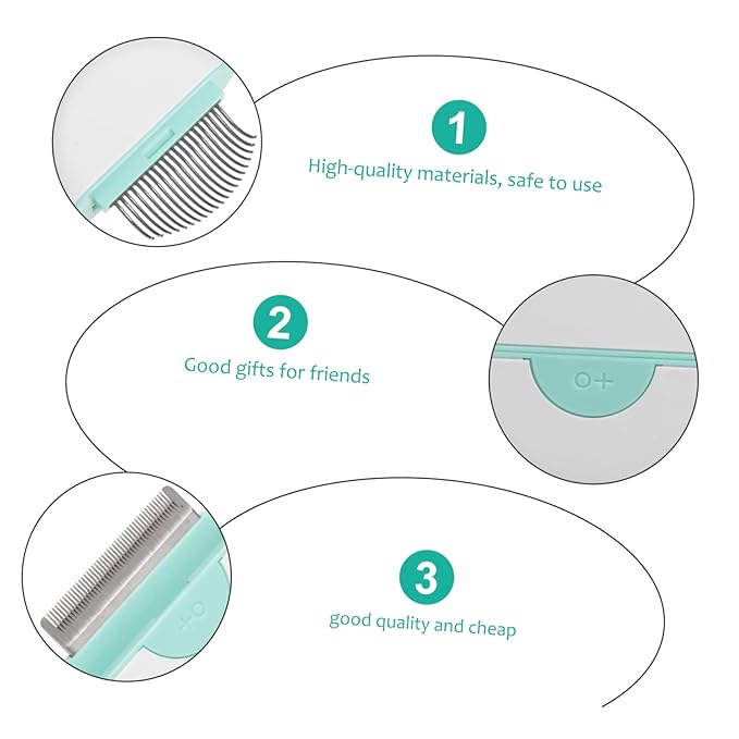 Cat Grooming Comb Portable Pet Hair Removal Brush for Shedding Massage Lightweight Cat Hair Tool Eliminates Tangles Loose Fur Durable Comfortable Design