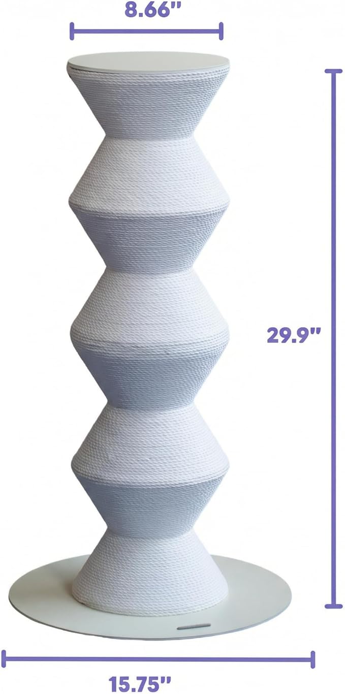 Furrytail Colossal Zigzag Clawer,Cat Scratcher,Scratching Post with Paper Rope, Recycle cat Tower, Large (29.9" H)