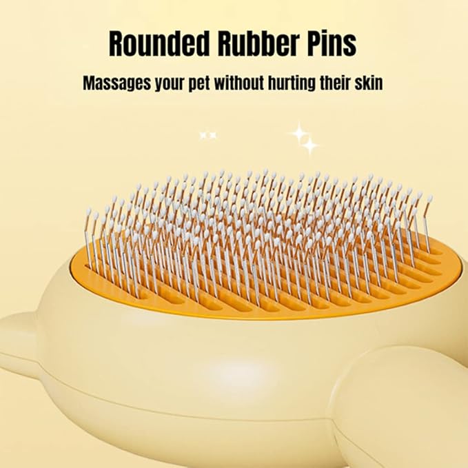 Slicker Brush, 2023 New Pet Hair Cleaner Brush, Cat Grooming Brush Long or Short Hair, Self Cleaning Slicker Comb for Kitten, Removes Tangles Loose Fur (2Pcs#A)