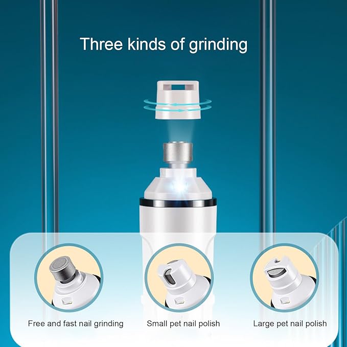 Efficient and Practical Pet Nails Grinder with Hard Grinding Head Great for Small to Large Breeds Cats Dog Grooming Supply Electric Nails File for Dog Cats