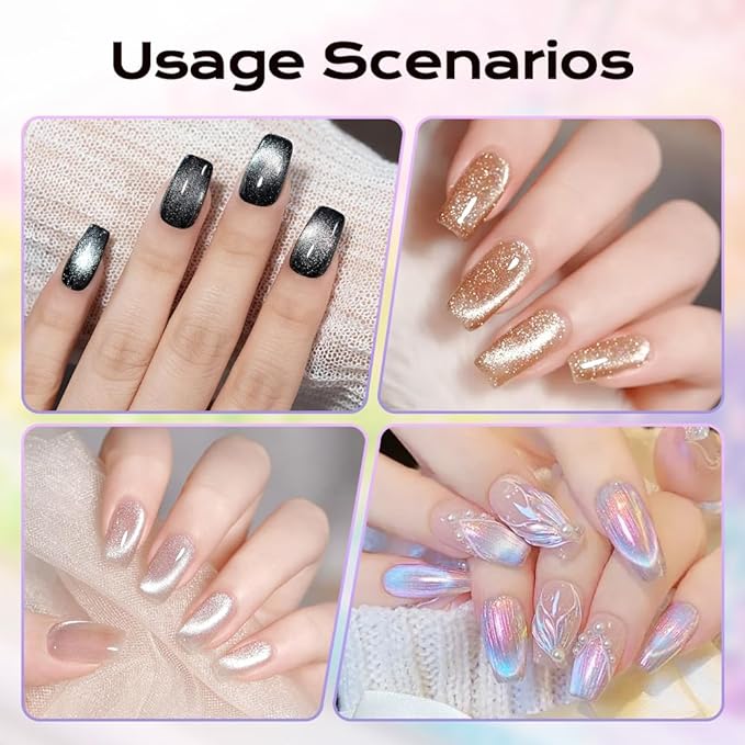 2026 New Rotating Cat Eye Magnet, Beginner-Friendly Nail Tool with Magnetic Force, Easy DIY Glossy Cat Eye Effect (Pink)