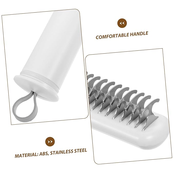 Mikikit Dematting PET Comb for Dogs Cats Detangling Grooming Brush for Shedding PET Hair Removal Tool Soft Grip Handle