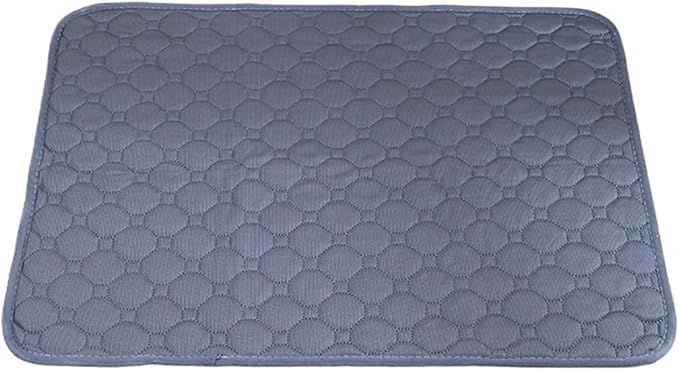 Cat Dog Urine Pads Washable Reusable Anti Slip Pet Pee Pad Puppy Training Pad Pet Bed Urine Mat Compatible with Car Seat Cover Pet Supplies(Grey,L 70x50cm)
