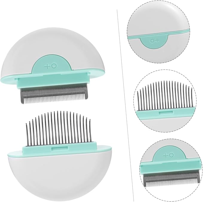 Cat Hair Comb Grooming Tool for Cats and Kittens Lightweight Mint Green Massage Brush with Comfortable Grip Removes Loose Hair Tangles Knots and Dander Portable for Long Fur