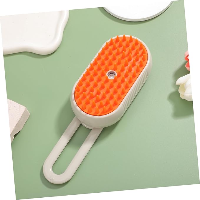 Cat Grooming Brush with Spray Function Rotatable Handle Pet Shedding Tool for Long Haired Dogs Indoor Cats Compact Design for Effortless Grooming Sessions