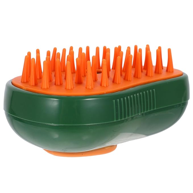 4-In-1 Multifunctional Electric Cat Steam Brush Self-Cleaning and Massage Function, Green Avocado Spray Comb for Indoor Cat Grooming and Tangled Hair Removal