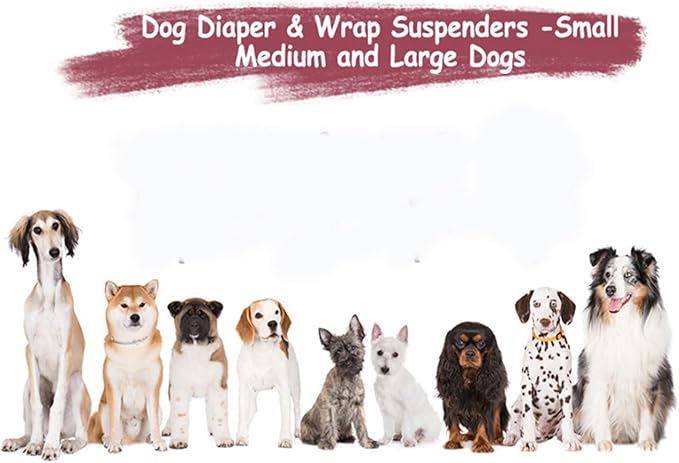 Pet Diaper Fastening Straps for Dogs Cats Elastic Nappy Antislip Belly Bands for Small Puppy Pet Dog Supplies Diaper Clips Strap Clips Belly Fasteners